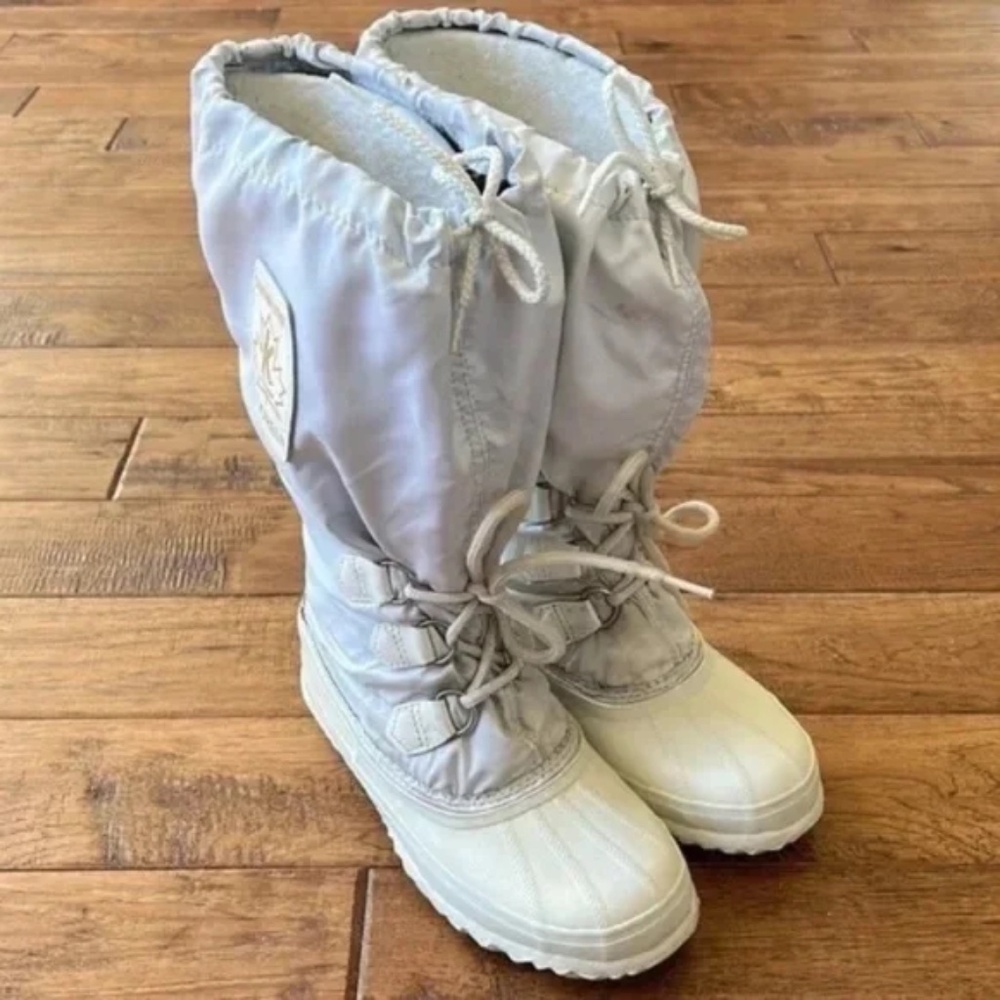 Sorel Snowlion Tall Winter Snow Boots Insulated White & Cream US Women's Size 6 - Picture 5 of 15
